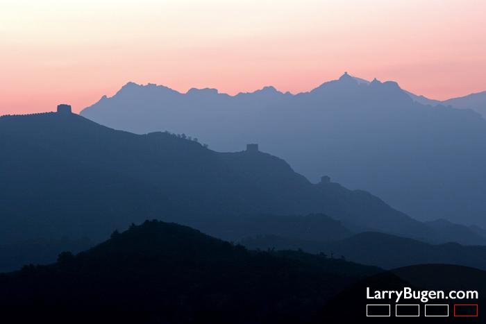 Daybreak on Jinshanling Great Wall
